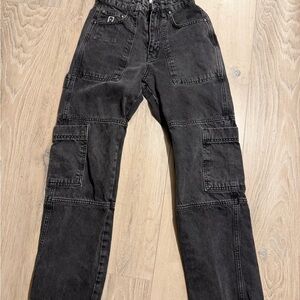 The Ragged Priest Black Cargo Jeans
